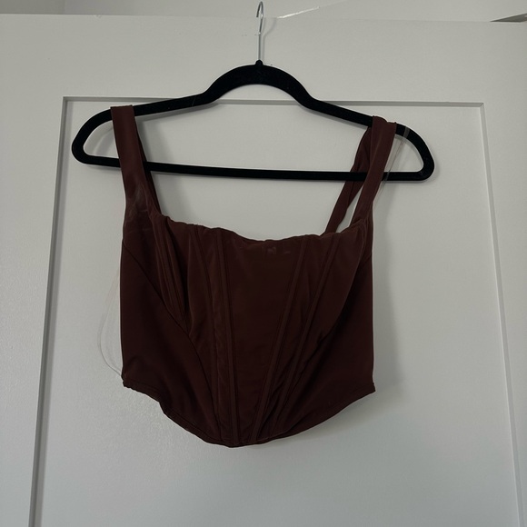 House of CB Tops - House of CB Brown Corset top